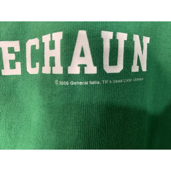 Vintage 2006 Get Lucky (Charms) Leprechaun General Mills Green Delta T Shirt L - Picture 3 of 5
